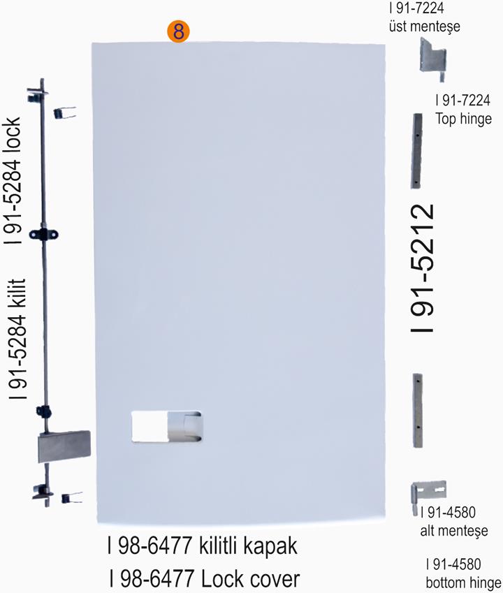 SL200-300-400 I 98-6477 Kilitli Kapak